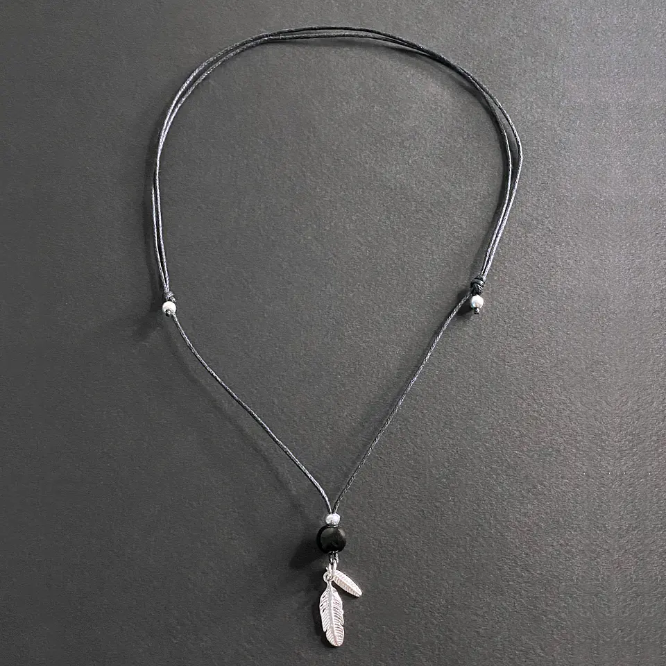 Collar Ónix Plumas 2