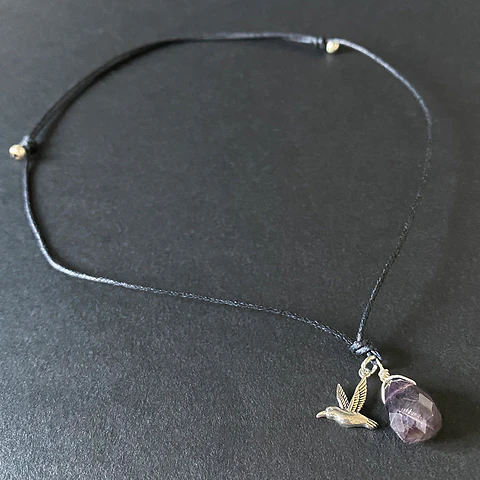 Collar Amatista Pajarito 