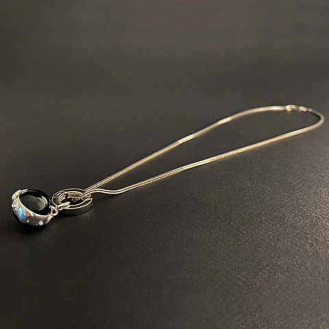 Collar Argolla Esfera Ónix
