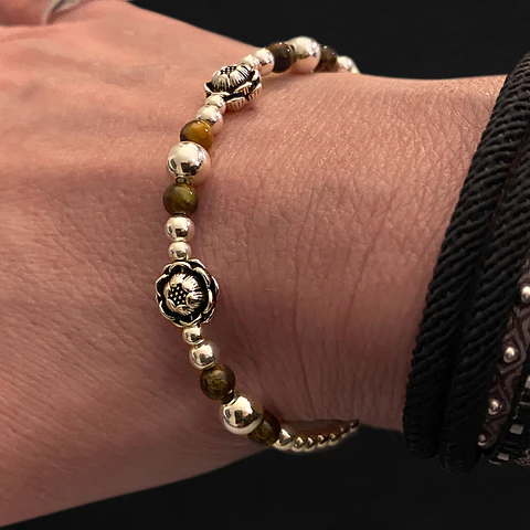Pulsera Ojo de Tigre Lotos