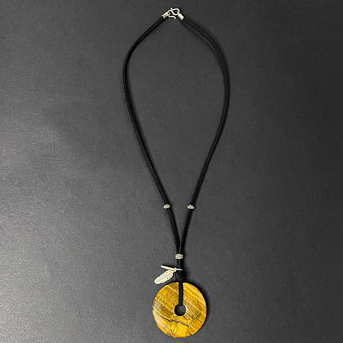 Collar Gamuza Ojo de Tigre