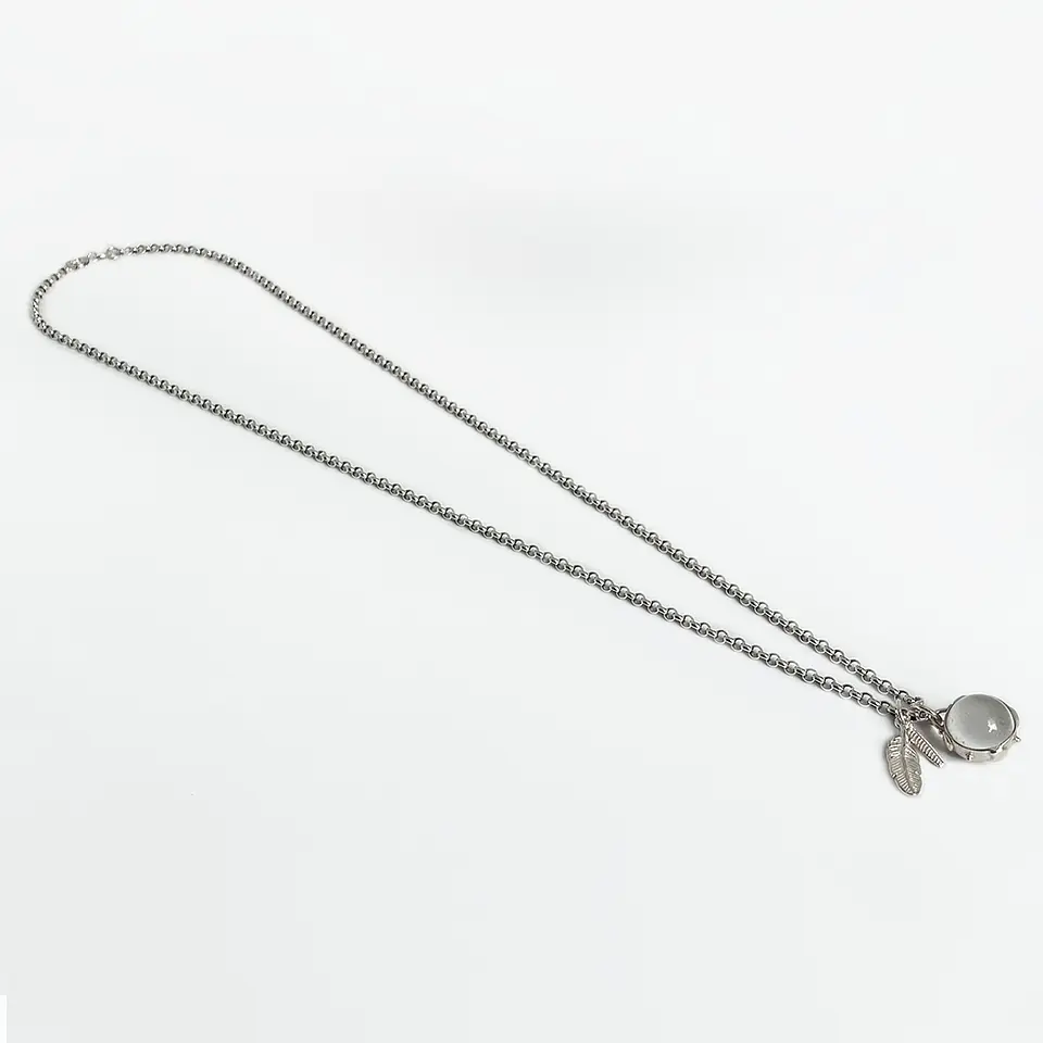 Collar Esfera Cuarzo Cristal Plumas 2