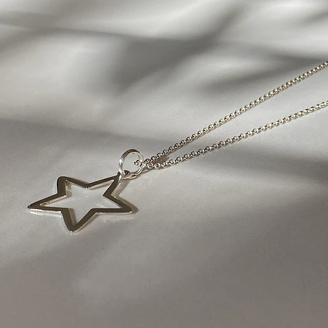 Collar Estrella Calada Argolla
