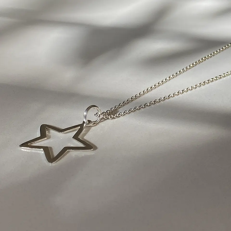 Collar Estrella Calada Argolla 1