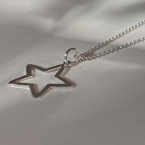 Collar Estrella Calada Argolla
