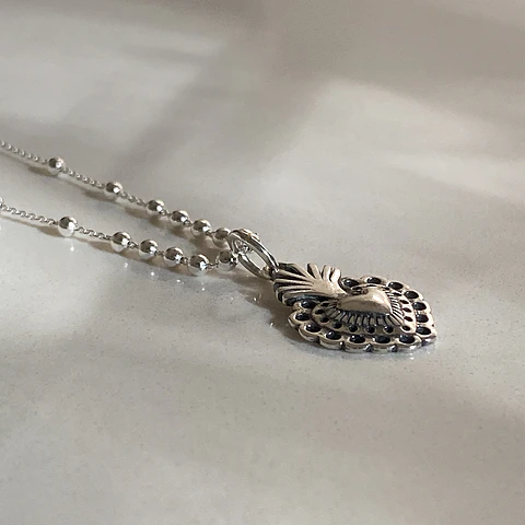 Collar Bolitas Corazón