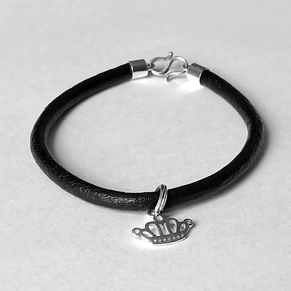 Pulsera Cuero Corona 3