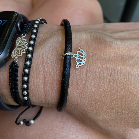 Pulsera Cuero Corona