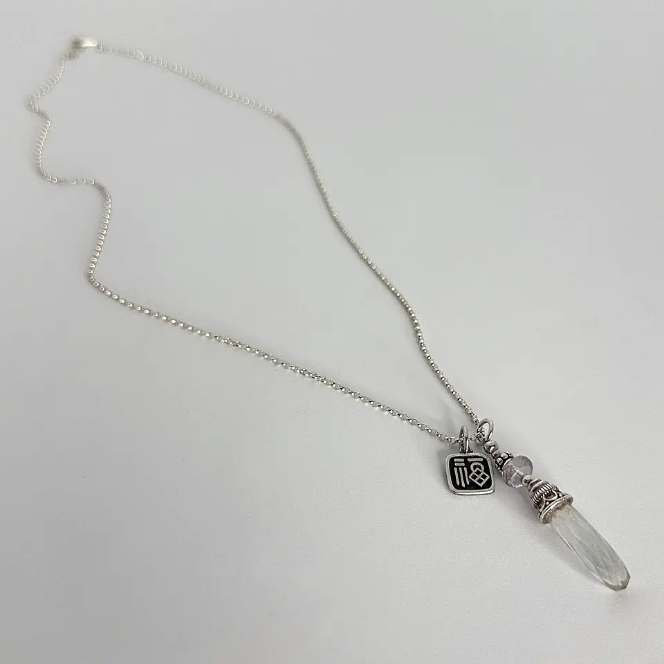Collar Cuarzo Facetado Colgante Fortuna 4