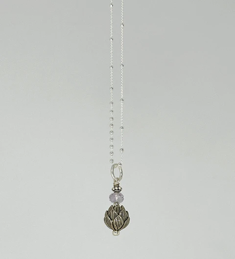 Collar Amatista Facetada Loto