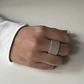 Anillo Miyuki Plata Grueso - Miniatura 4