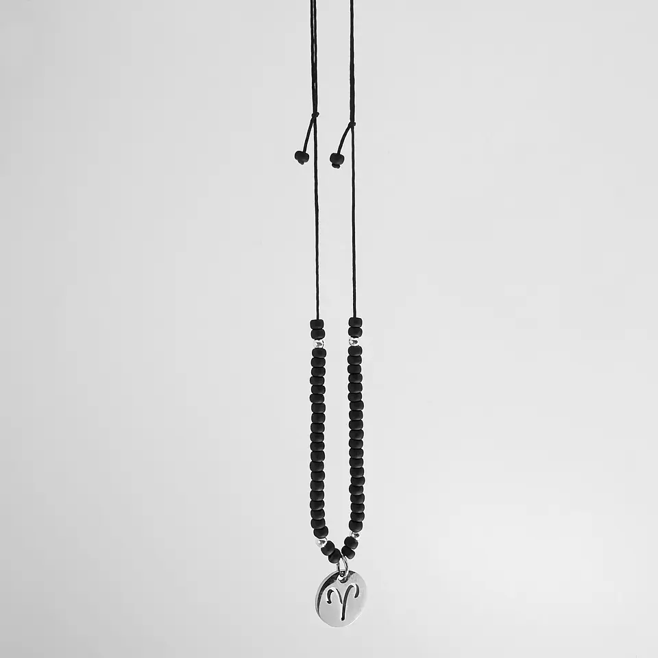 Collar Miyuki Signos Plateado 6