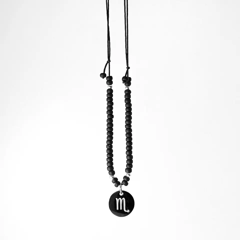 Collar Miyuki Signos Plateado 8