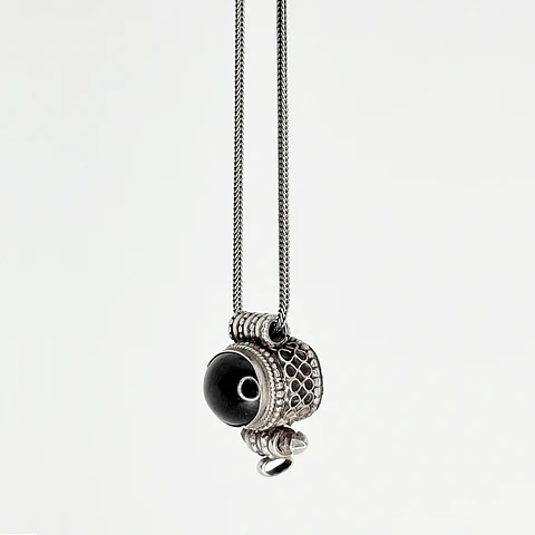 Collar Colgante Plata Ónix
