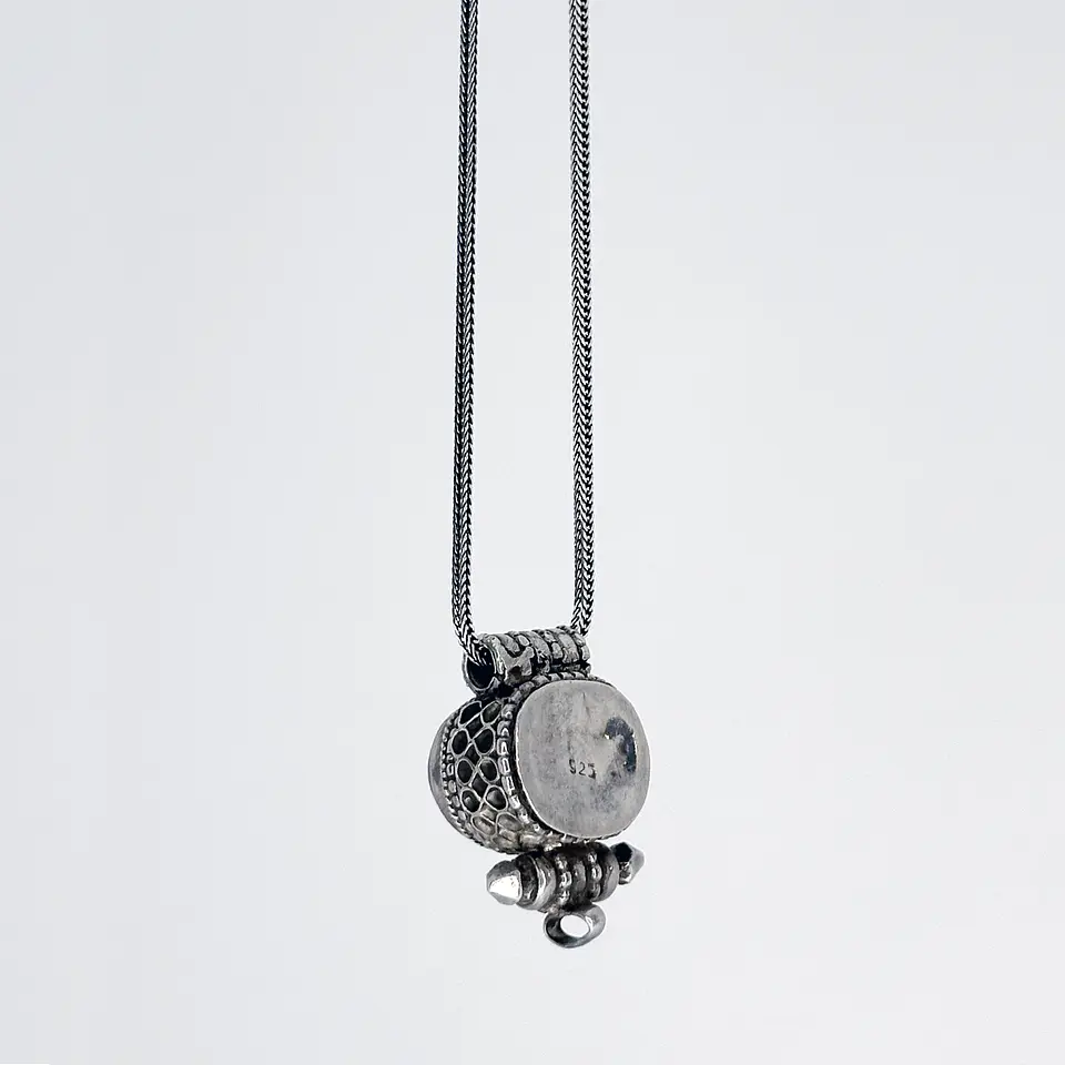 Collar Colgante Plata Ónix 3