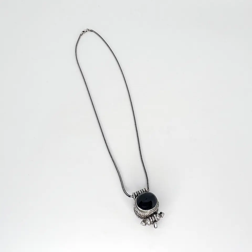 Collar Colgante Plata Ónix 4
