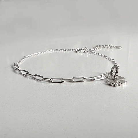 Pulsera Mezcla Cadena Trébol