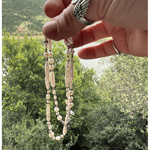 Collar Perlas de Rio Irregulares