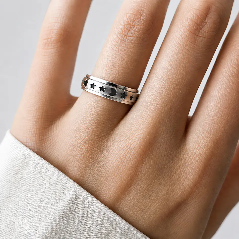 Anillo Estrellas Giratorio 2