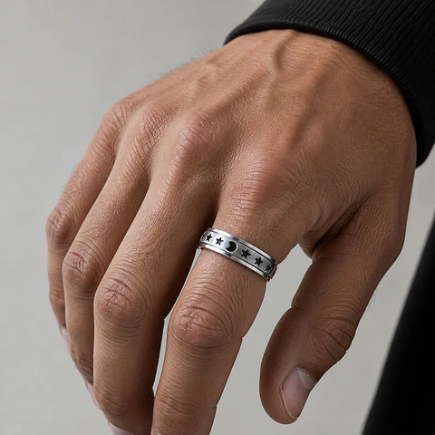 Anillo Estrellas Giratorio