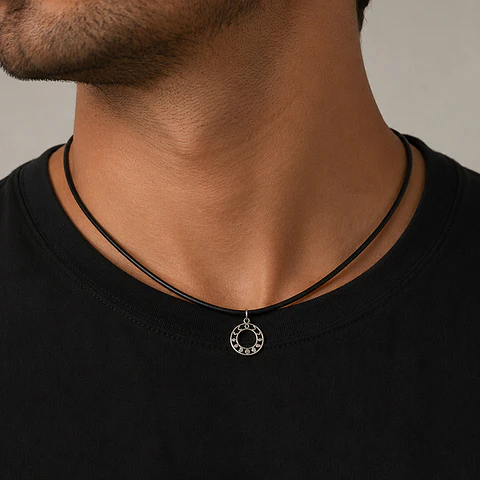 Collar Cuero Fase Lunar