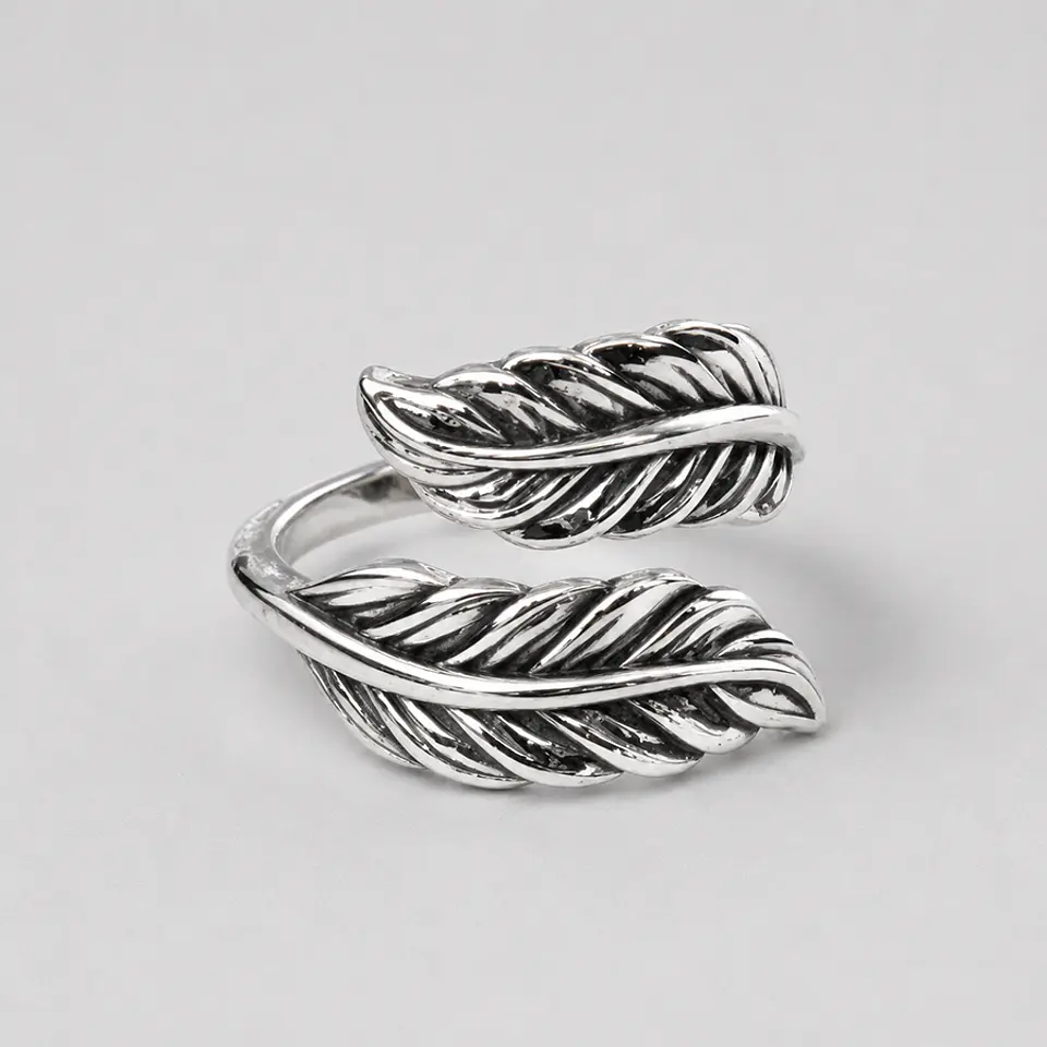 Anillo Doble Hojas 2