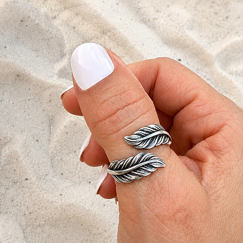 Anillo Doble Hojas