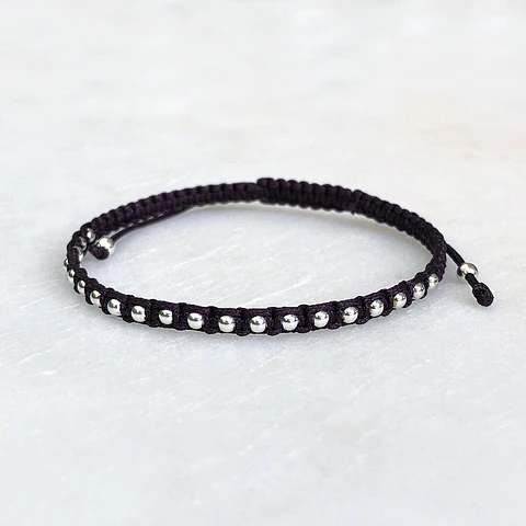 Pulsera Macramé Pelotitas