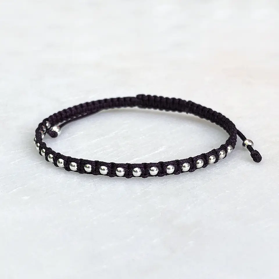 Pulsera Macramé Pelotitas 2