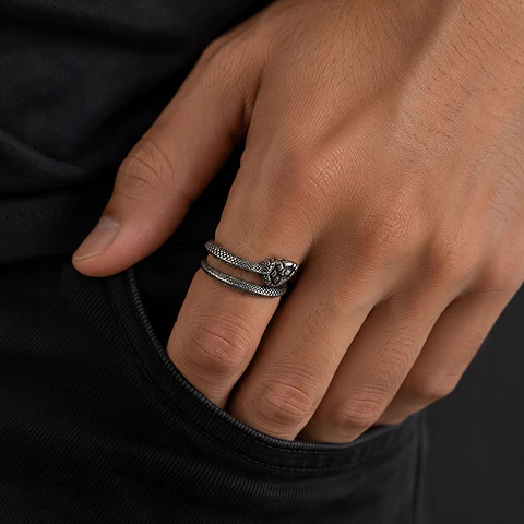 Anillo Serpiente Doble