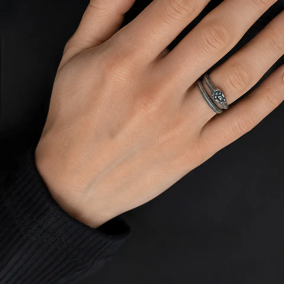Anillo Serpiente Doble 5