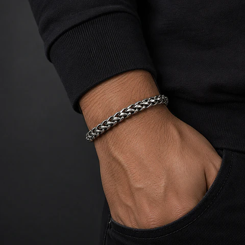 Pulsera Cadena Tejido Cáñamo
