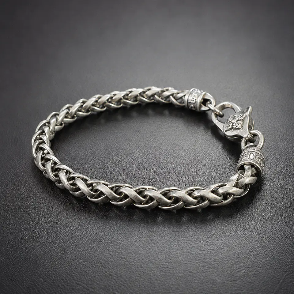Pulsera Cadena Tejido Cáñamo 4