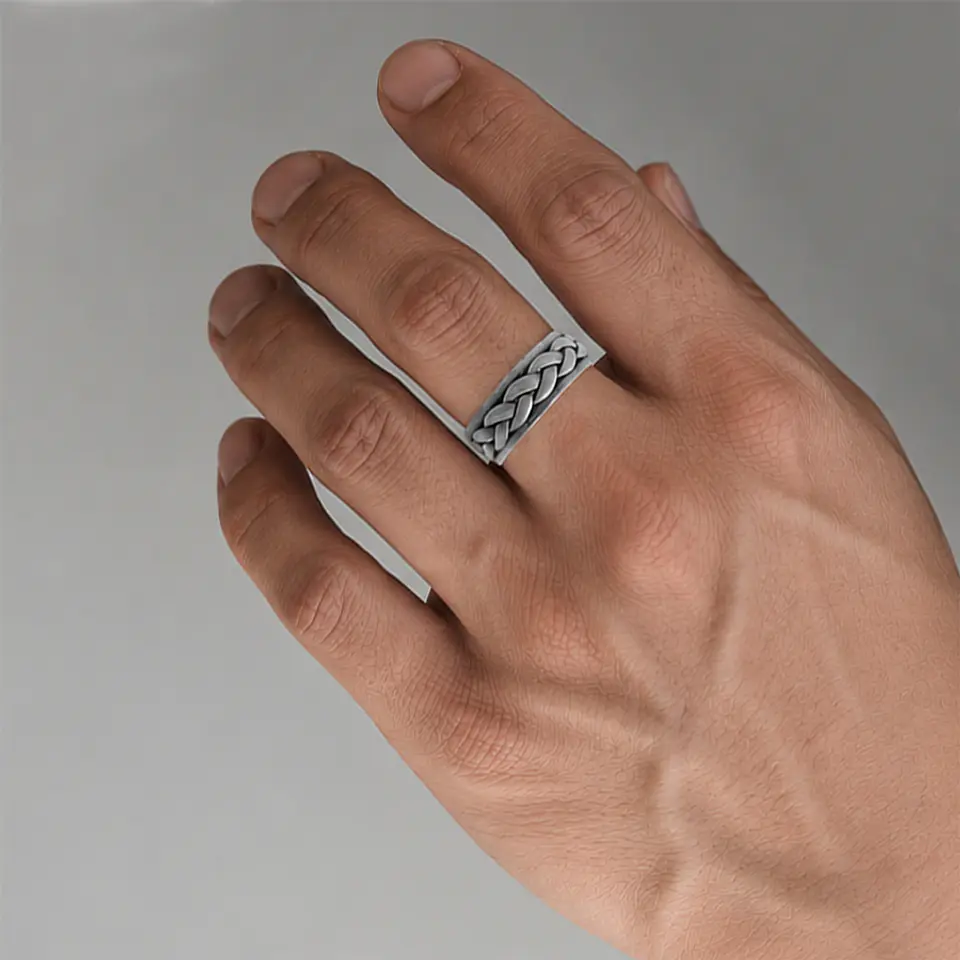 Anillo Trenzado Giratorio 2