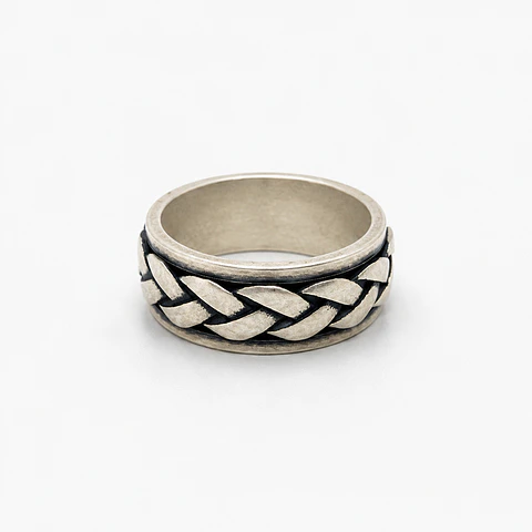 Anillo Trenzado Giratorio