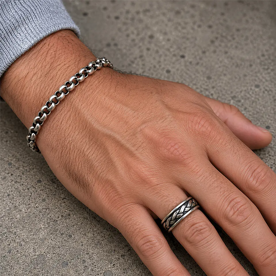 Anillo Trenzado Giratorio 4