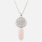 Collar Mandala Punta Cuarzo Rosado - Miniatura 1