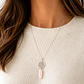 Collar Mandala Punta Cuarzo Rosado - Miniatura 2