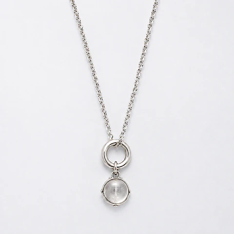 Collar Argolla Esfera Cuarzo Cristal