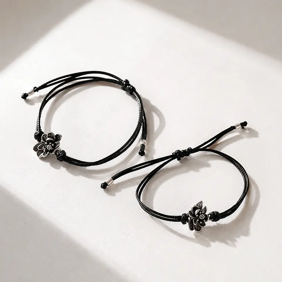 Pulsera Cordón Flor Renacer 1