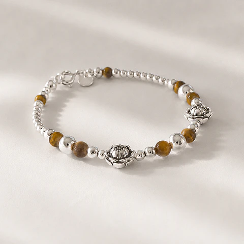 Pulsera Ojo de Tigre Lotos