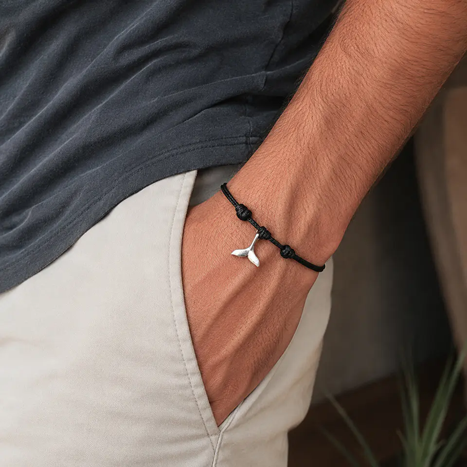 Pulsera Cuero Nudo Aleta 3
