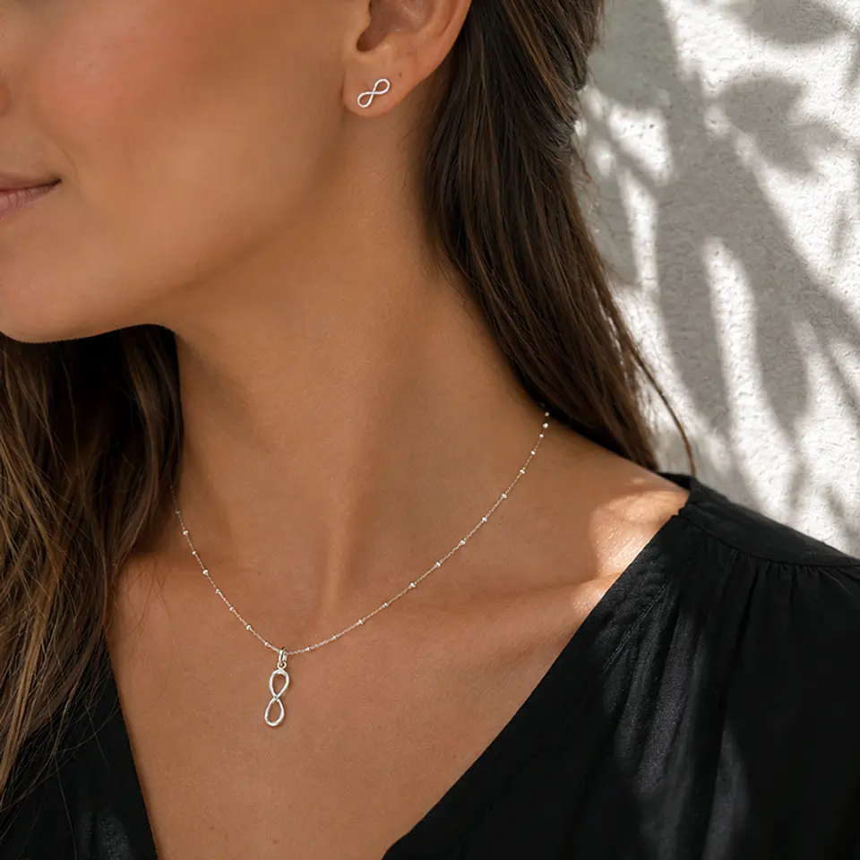 Conjunto Collar + Aros Infinito 2