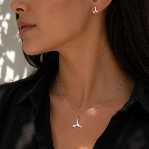 Conjunto Collar + Aros Aleta