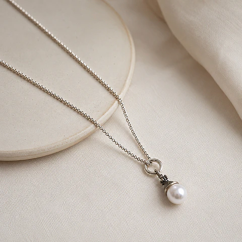 Collar Argolla Perla Loto