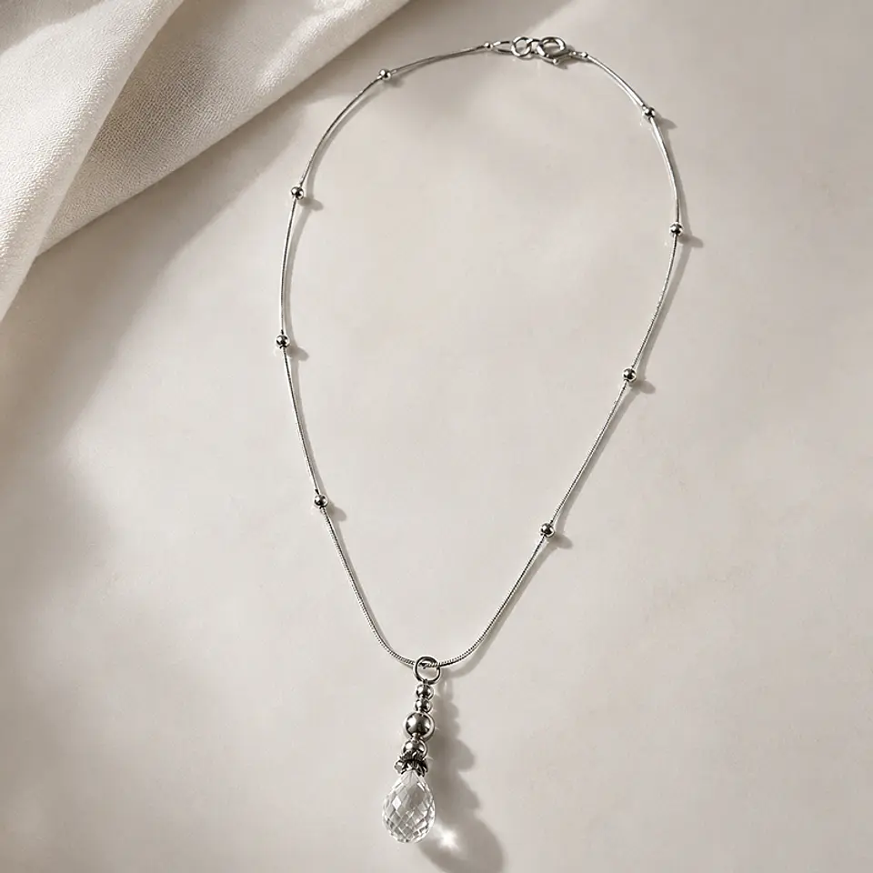 Colgante o Collar Gota Facetada 3