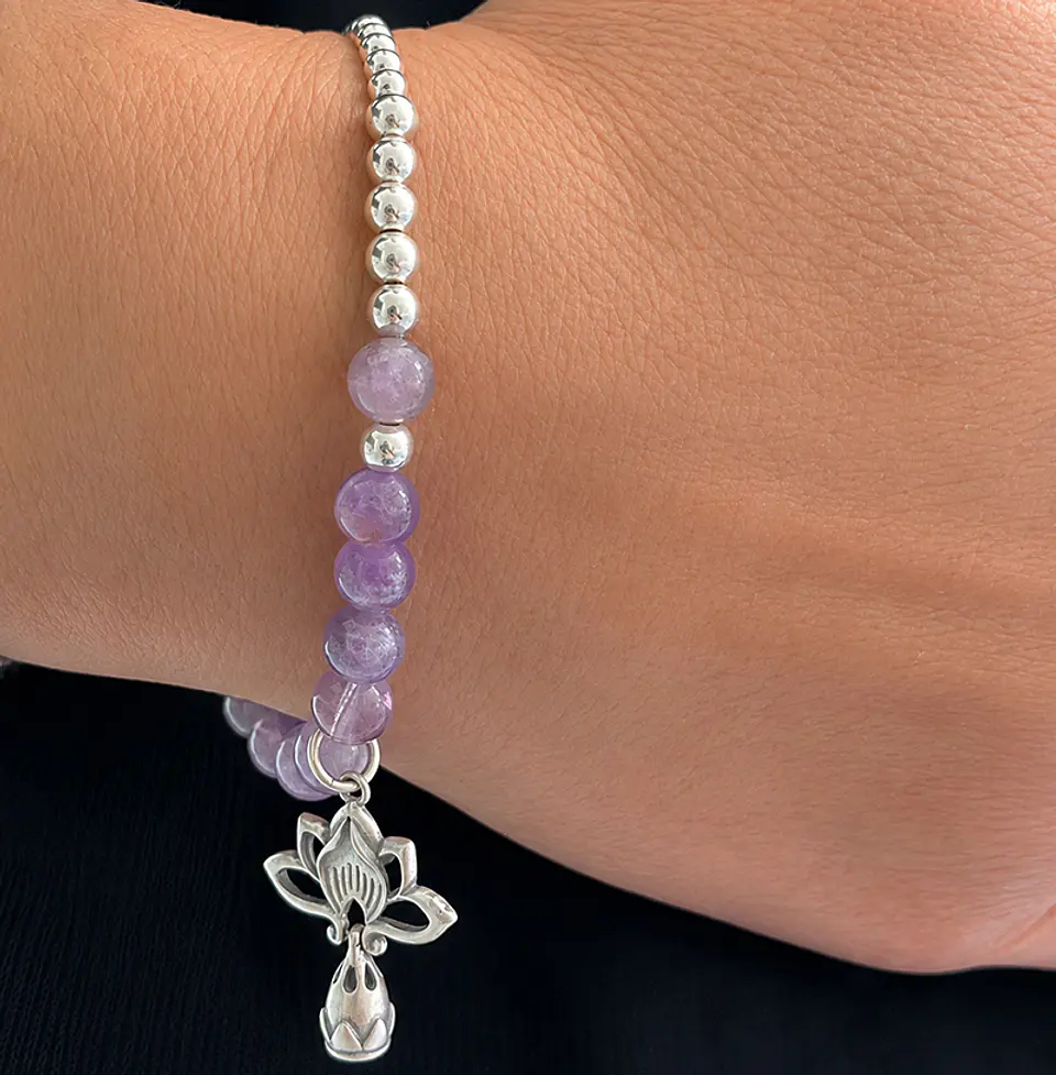 Pulsera Amatista Loto I 4