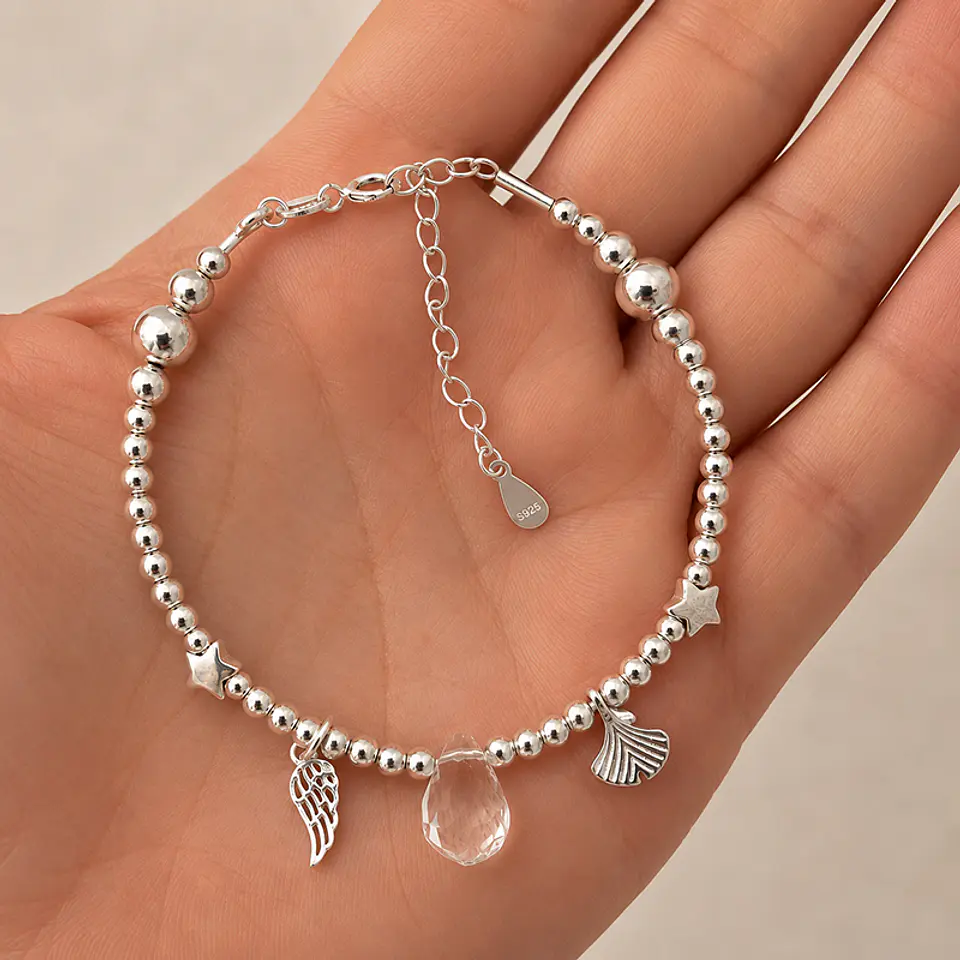 Pulsera Colgantes Cuarzo 3