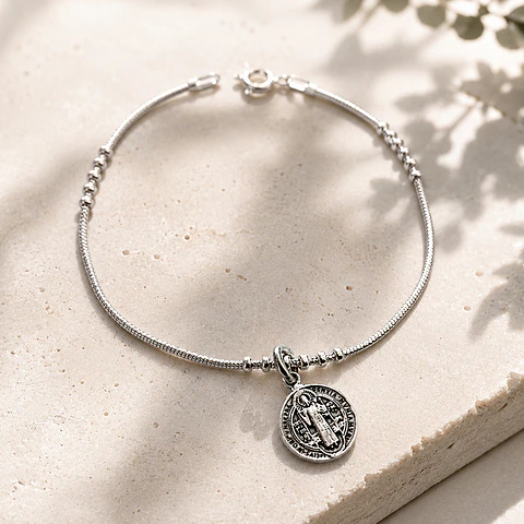 Pulsera Medalla San Benito