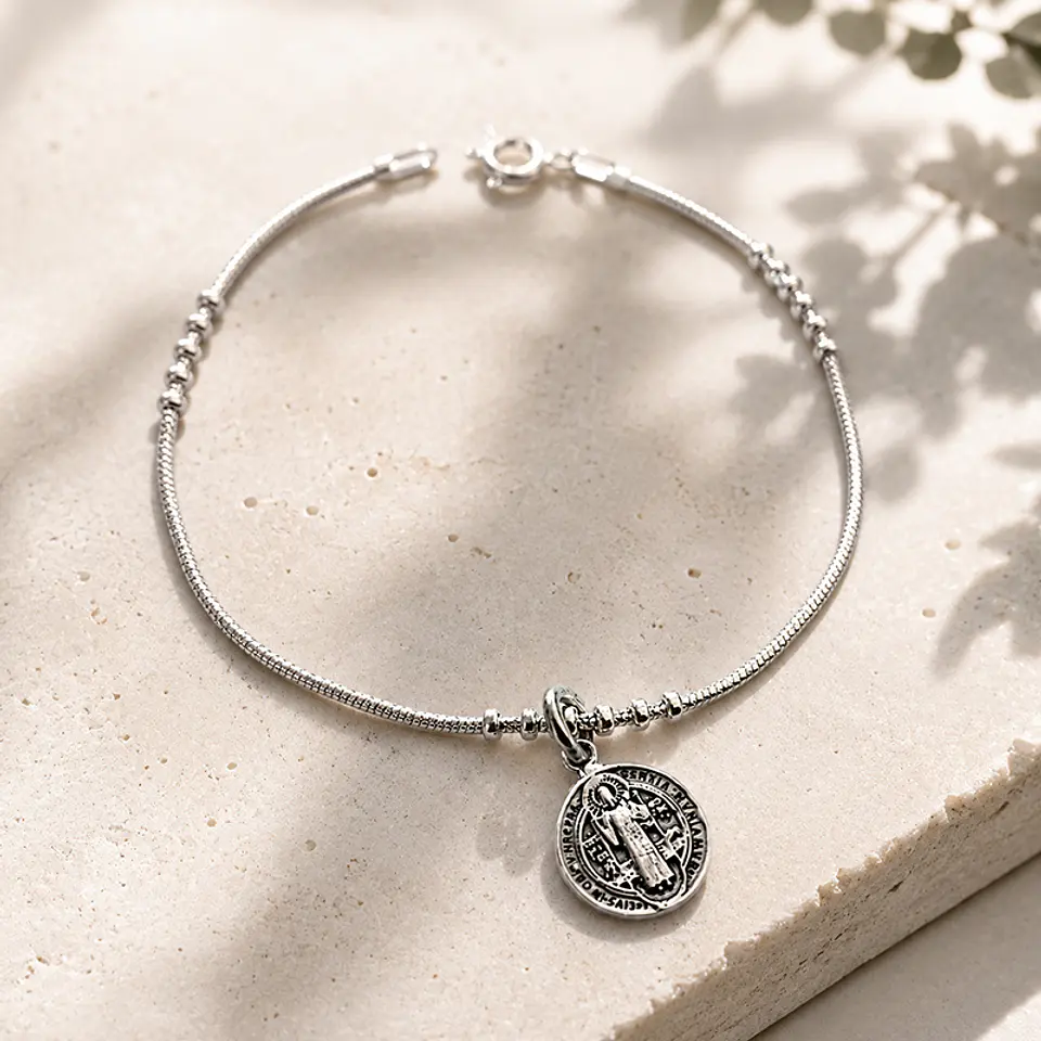 Pulsera Medalla San Benito 2